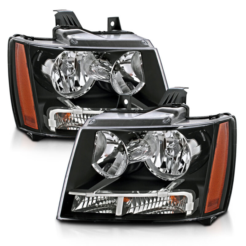 ANZO CRYSTAL HEADLIGHT BLACK for 07-14 TAHOE / SUBURBAN