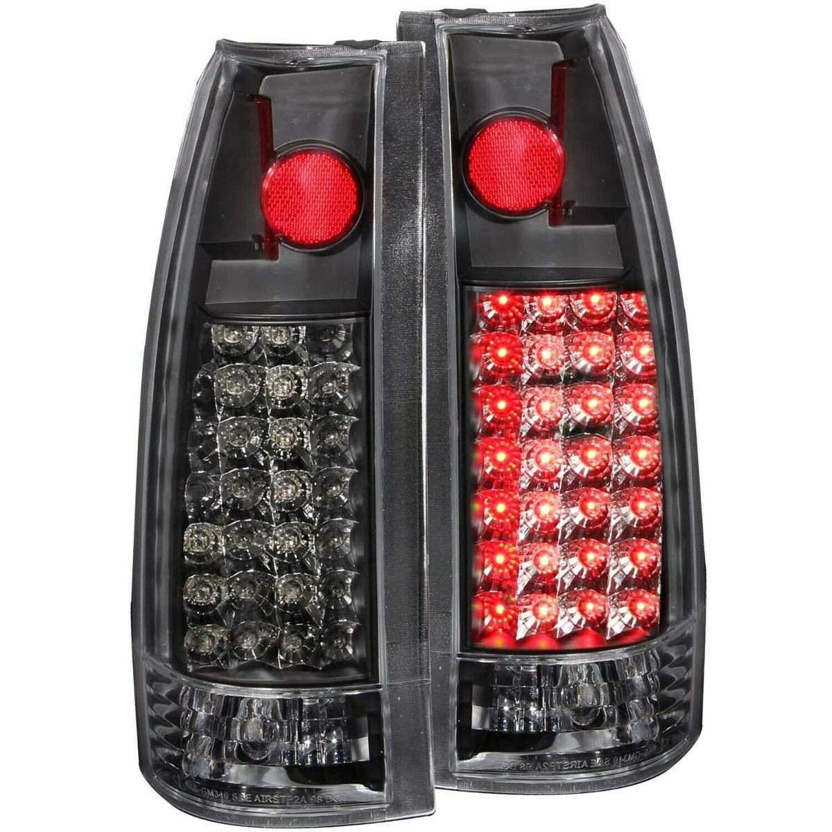 ANZO L.E.D TAIL LIGHTS BLACK G2 for 88-00 CHEVY/GMC C/K1500/2500