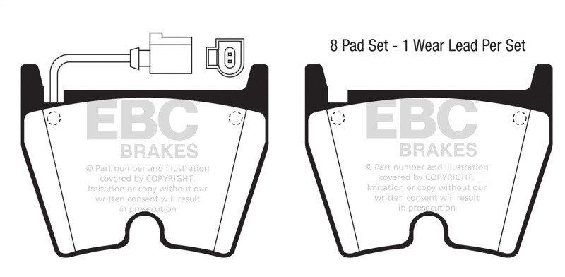 EBC Redstuff Front Brake Pads for 17-18 Audi Audi RS3