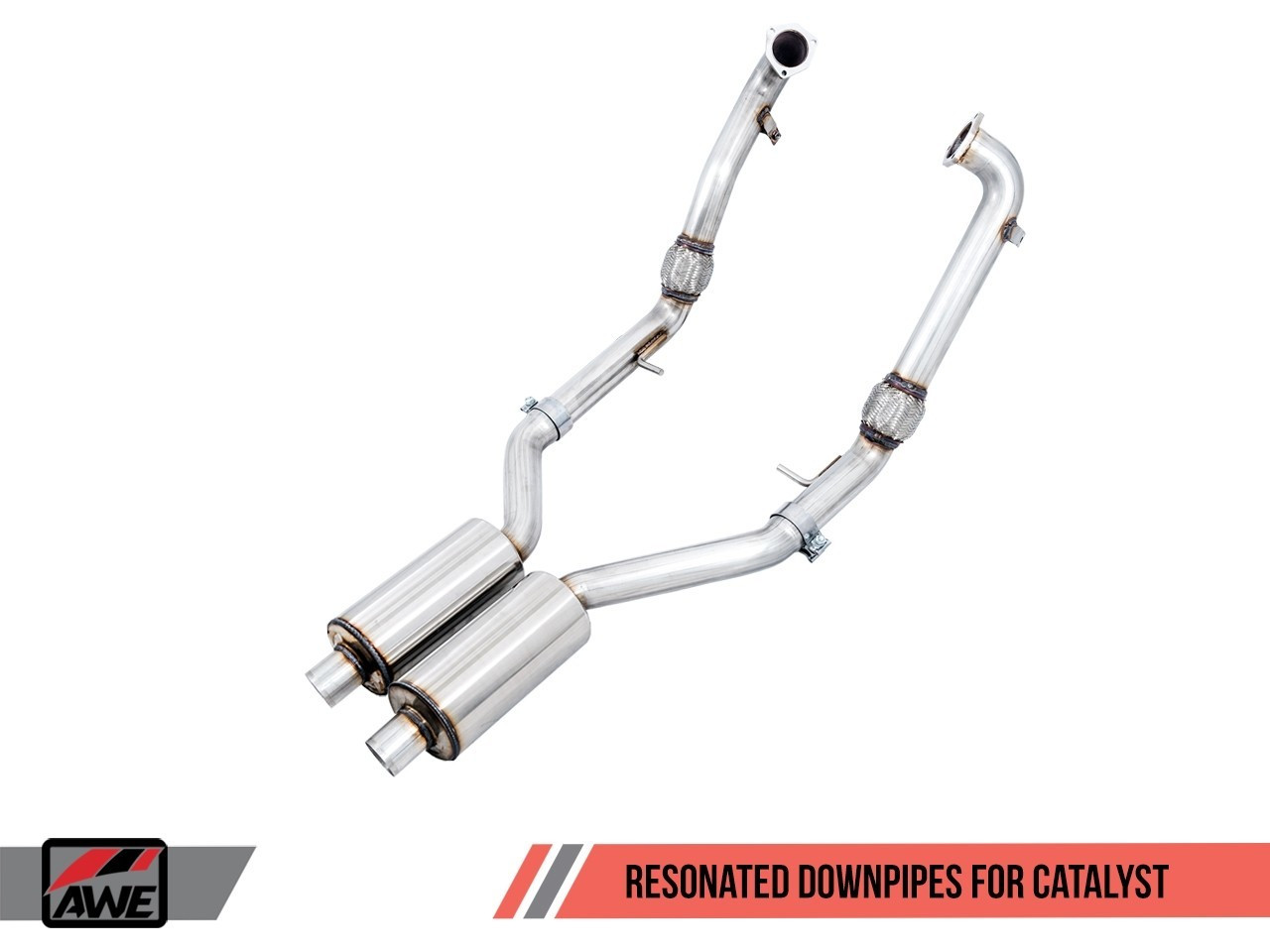 AWE Resonator Conversion Kit for Performance Catalyst for 18-20 Audi S4/S5 3.0T