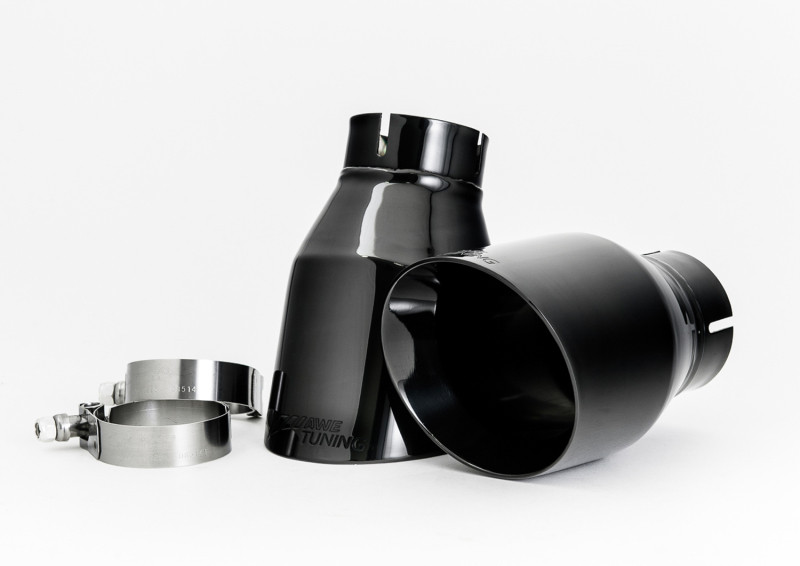 AWE Tuning Touring Exhaust Quad Outlet Black Tips for 16-18 Audi A6 Quattro