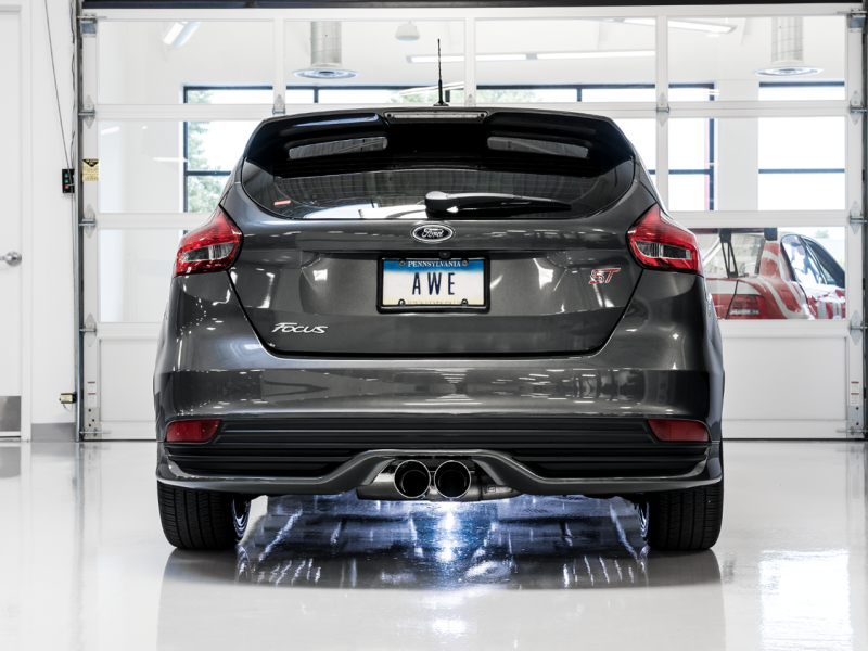 AWE Tuning Touring Non-Resonated Exhaust Black Tips for 13-18 Focus ST Turbo