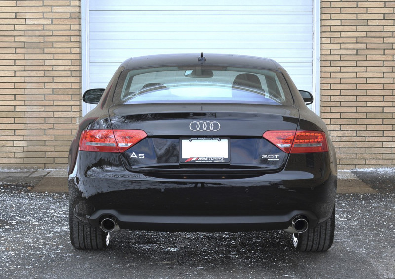 AWE Tuning Touring Exhaust w/ Dual Outlet Polished Tips for 09-17 Audi A5
