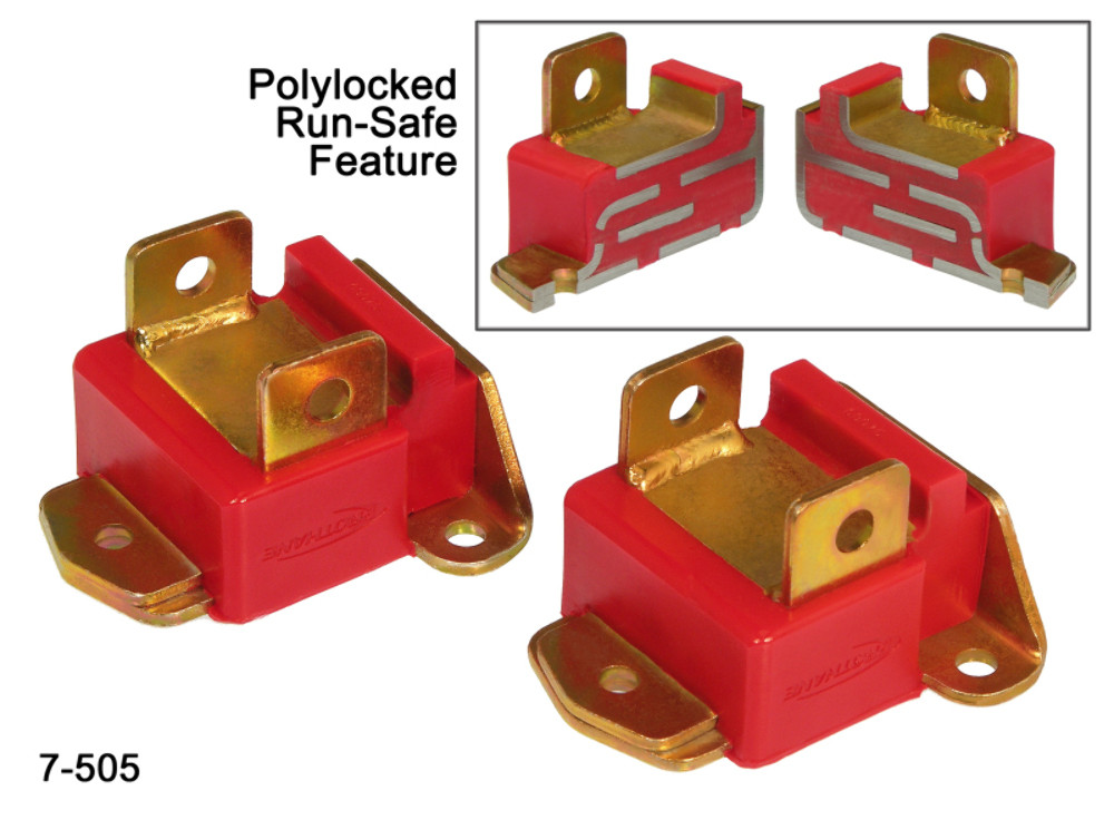 Prothane Motor Mounts - Type B Tall - Red for GM - 7-505