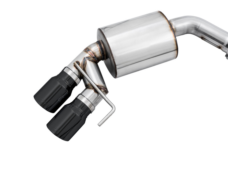 AWE Tuning Touring Exhaust w/ Quad Black Tips for 18-20 Mustang GT Fastback