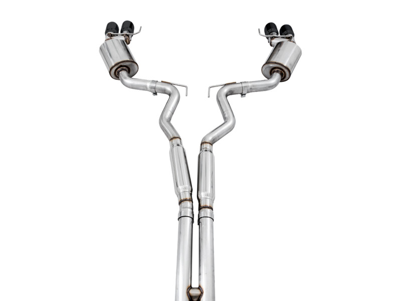 AWE Tuning Touring Exhaust w/ Quad Black Tips for 18-20 Mustang GT Fastback