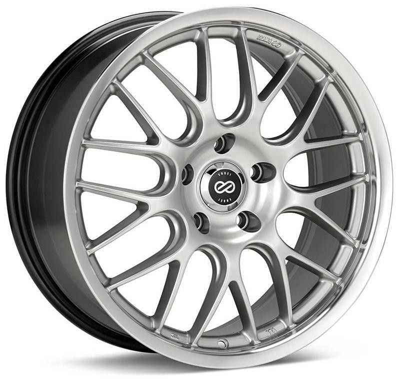 Enkei Lusso 18x8 5x112 45mm Black w/ Machined Lip Wheel - 469-880-4445BK