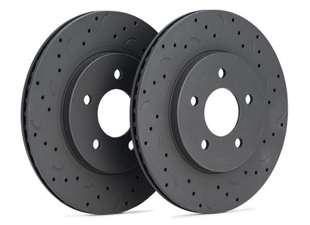Hawk Talon Drilled and Slotted Rear Brake Rotors for 15-16 Subaru Legacy