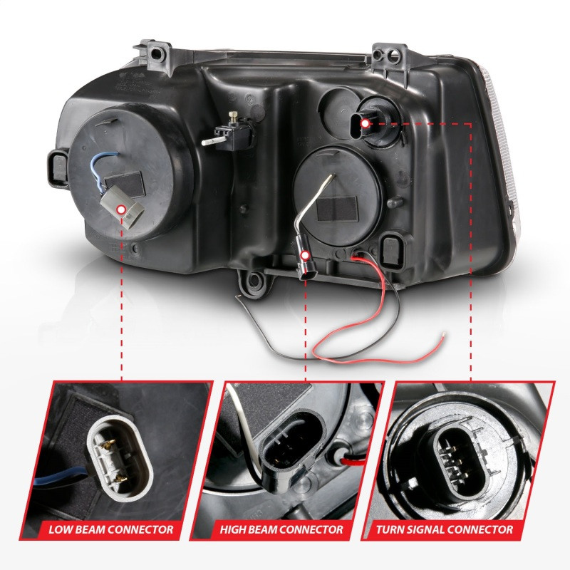 ANZO Projector Headlights w/ Halo Black (CCFL) G2 for 05-10 Chrysler 300C