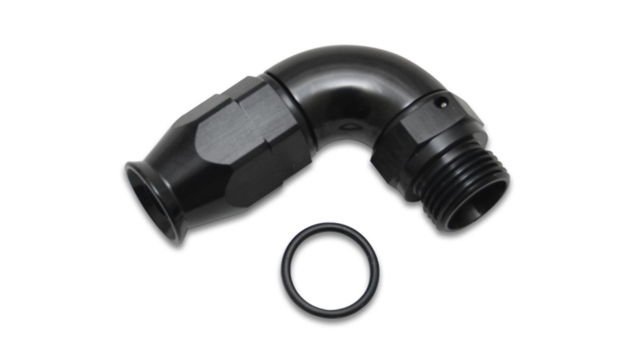 Vibrant 90 Degree High Flow Swivel Hose End Fitting, -6AN Hose to