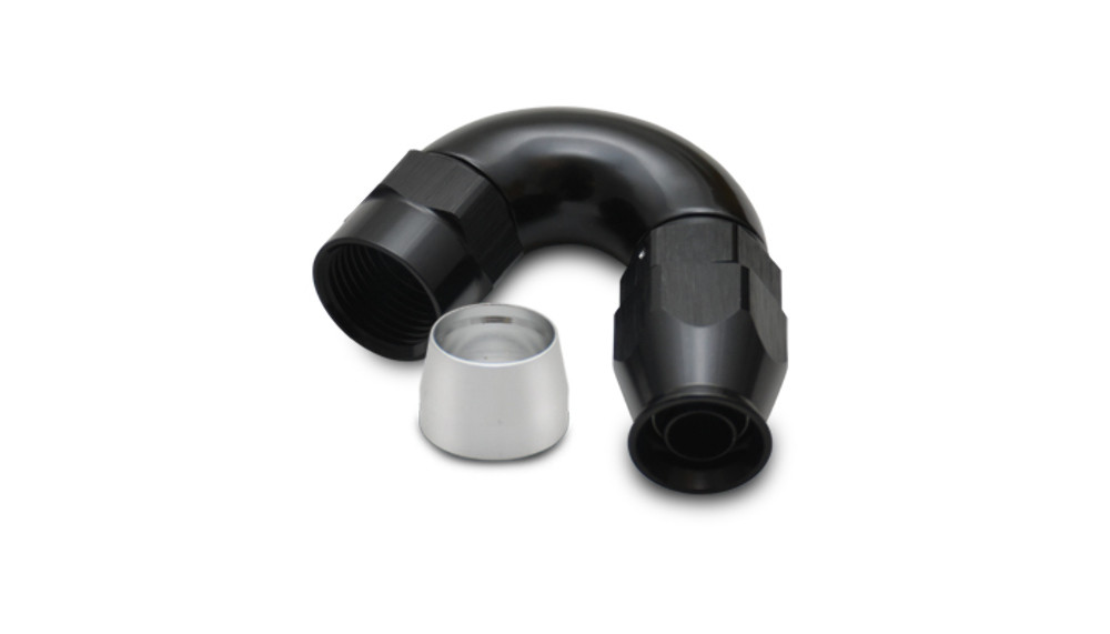 Vibrant  150 Degree High Flow Hose End Fitting for PTFE Lined Hose, -4AN