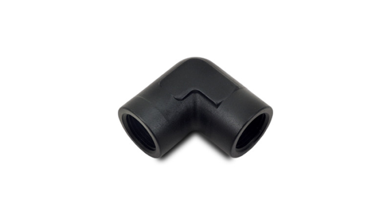 Vibrant 1/8in NPT 90 Degree Female Pipe Coupler Fitting