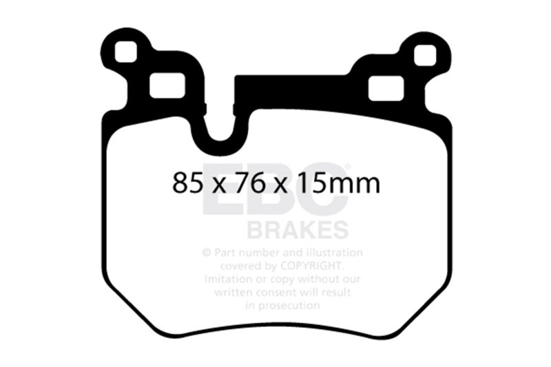 EBC Greenstuff Rear Brake Pads for 08-10 BMW 135 3.0 Twin Turbo