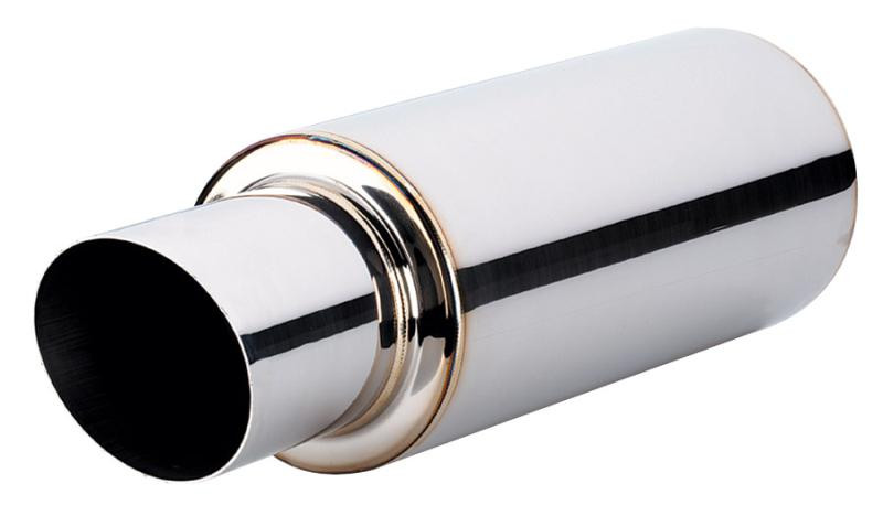 Vibrant TPV Universal Muffler, 4" Round Straight Cut Tip (4" inlet - 23" long)