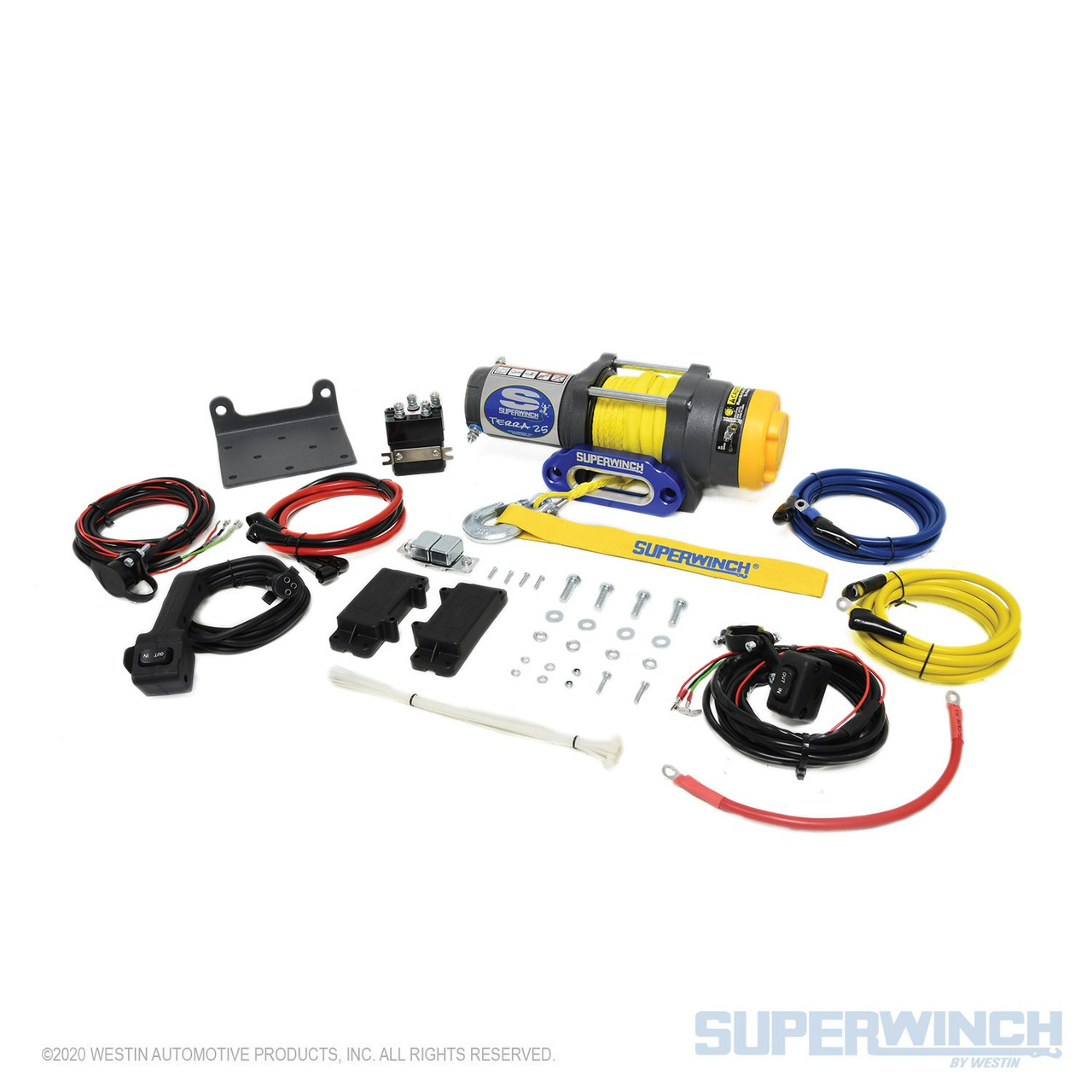Superwinch 2500 LBS 12 VDC 3/16in x 50ft Synthetic Rope Terra 25SR Winch