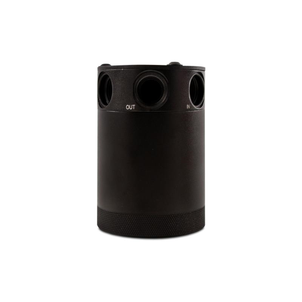 Mishimoto Compact Baffled Oil Catch Can, 3-Port - Black - MMBCC-CBTHR-BK