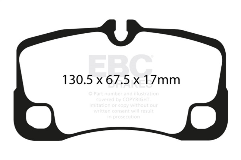 EBC Racing 08-12 Porsche 911 (997) (Cast Iron Disc Only) RP-1 Race Rear Brake Pads