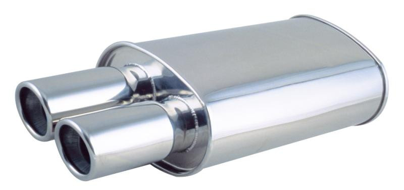 Vibrant  STREETPOWER Round Muffler, 3.5" inlet/outlet (Center-Center)