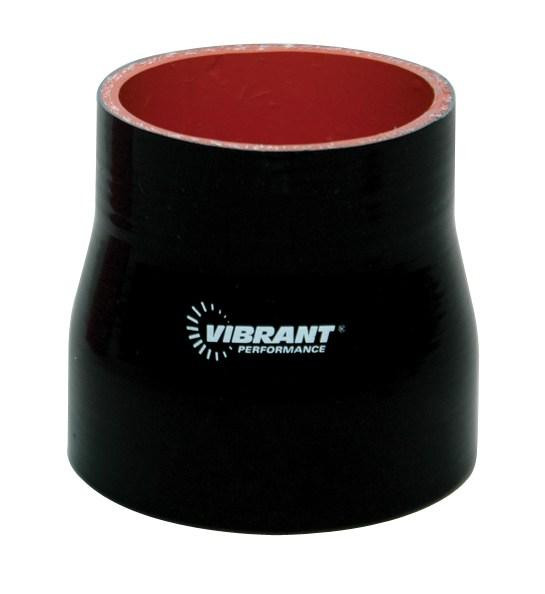 Vibrant  Reducer Coupler, 4.00" I.D. x 5.00" I.D. x 3.00" long - Black