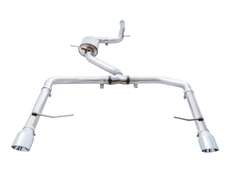 AWE Track Edition Resonated  Exhaust w/ Chrome Tips for 2019 Jetta GLI - 3015-22068