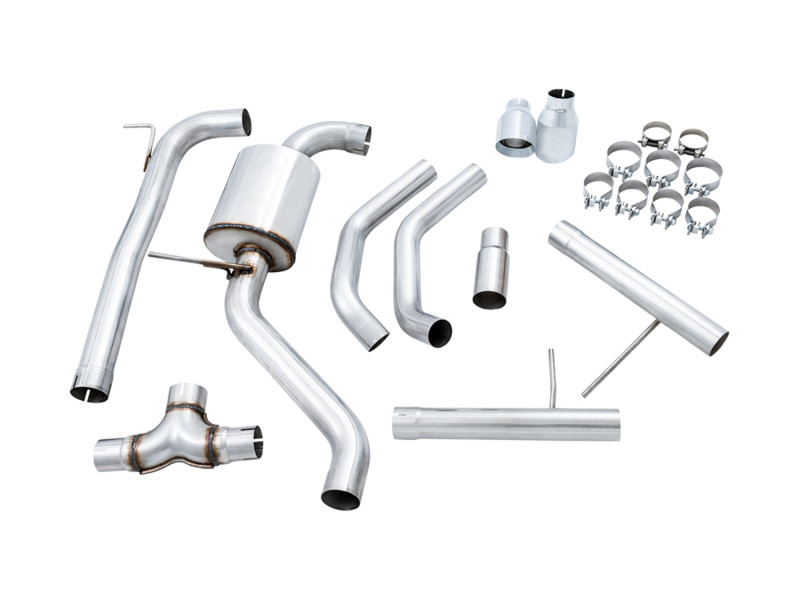 AWE Track Edition Resonated  Exhaust w/ Chrome Tips for 2019 Jetta GLI - 3015-22068