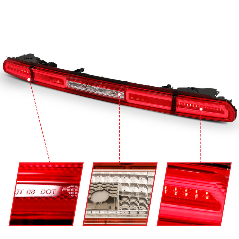 ANZO LED Taillights - Red/Clear w/Sequential Turn Signal for 08-10 Challenger