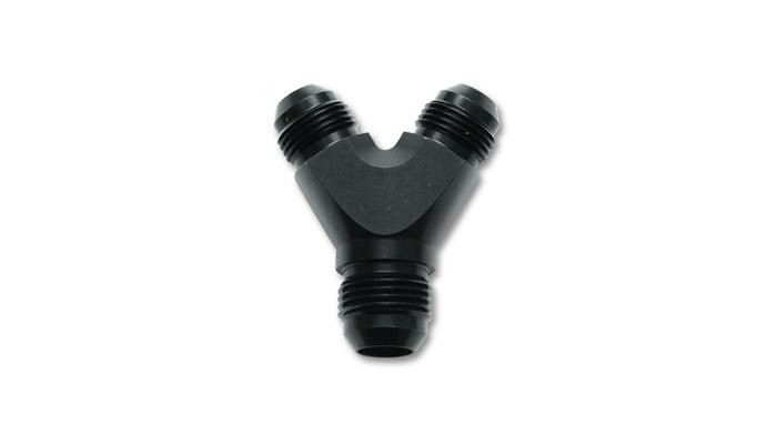 Vibrant  Billet Y Block with 1/8" NPT Port; Size: 1/2" NPT x dual 3/8" NPT