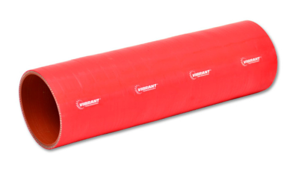 Vibrant  Straight Hose Coupler, 2.50" I.D. x 12.00" long - Red