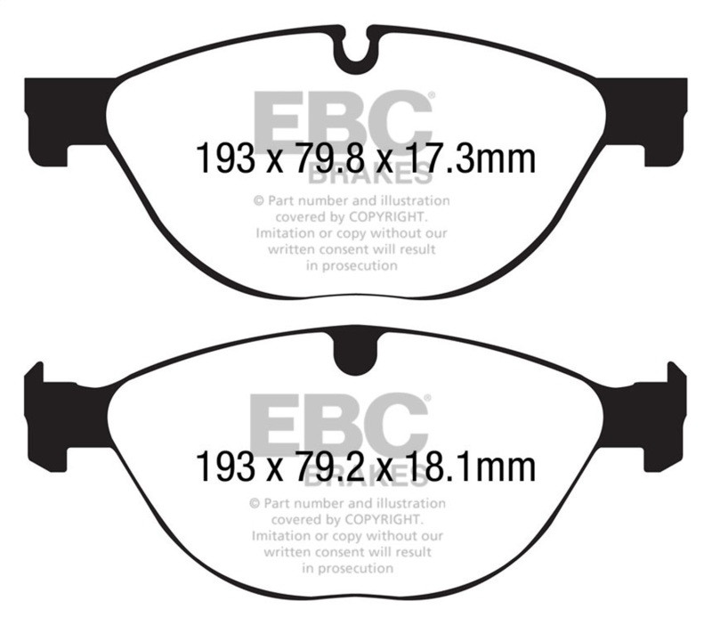 EBC Redstuff Front Brake Pads for 13+ Jaguar F-Type 3.0 Supercharged Perf Pkg