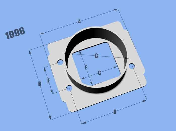 Vibrant MAF SenAdapter Plate for Toyota w/ Bosch MAF Sensuse w/ 3" ID filteronly