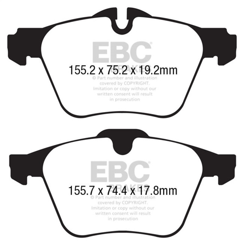 EBC Redstuff Front Brake Pads for 13+ Jaguar F-Type 3.0 Supercharged