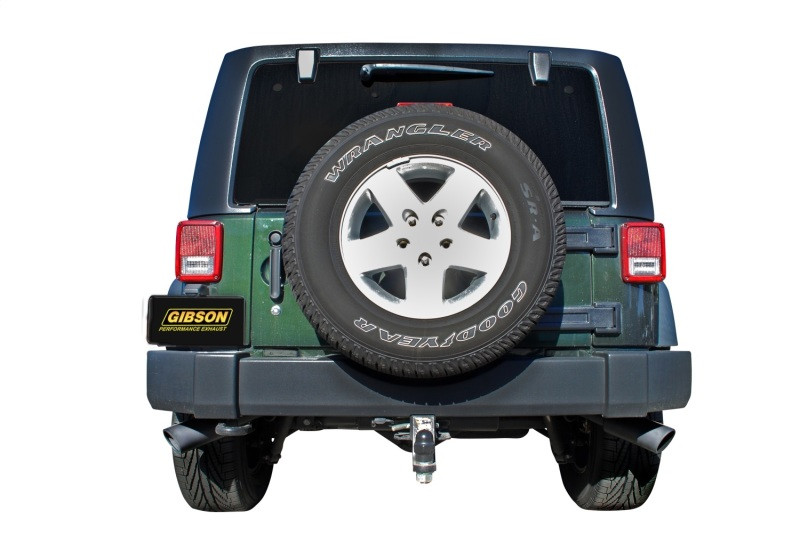 Gibson Black Elite Dual Extreme Exhaust for 10-11 Jeep Wrangler JK Sport