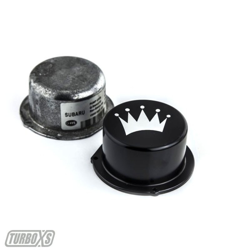 Turbo XS Billet Aluminum Vacuum Pump Cover - Black for 15-16 Subaru WRX