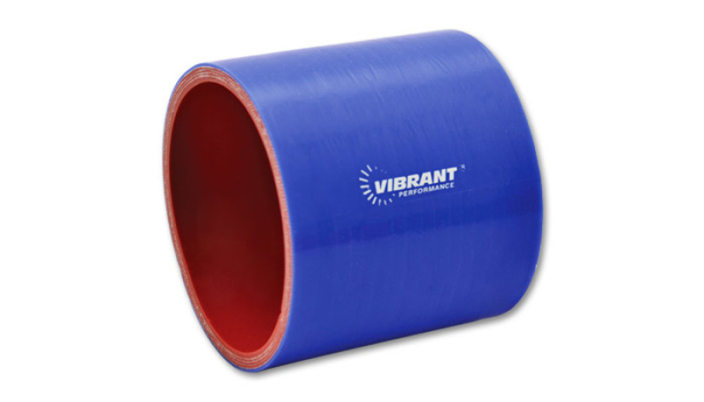 Vibrant  Straight Hose Coupler, 3.00" I.D. x 3.00" long - Blue