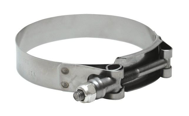 Vibrant  Stainless Steel T-Bolt Clamps (Pack of 2) - Clamp Range: 1.49" to 1.84"