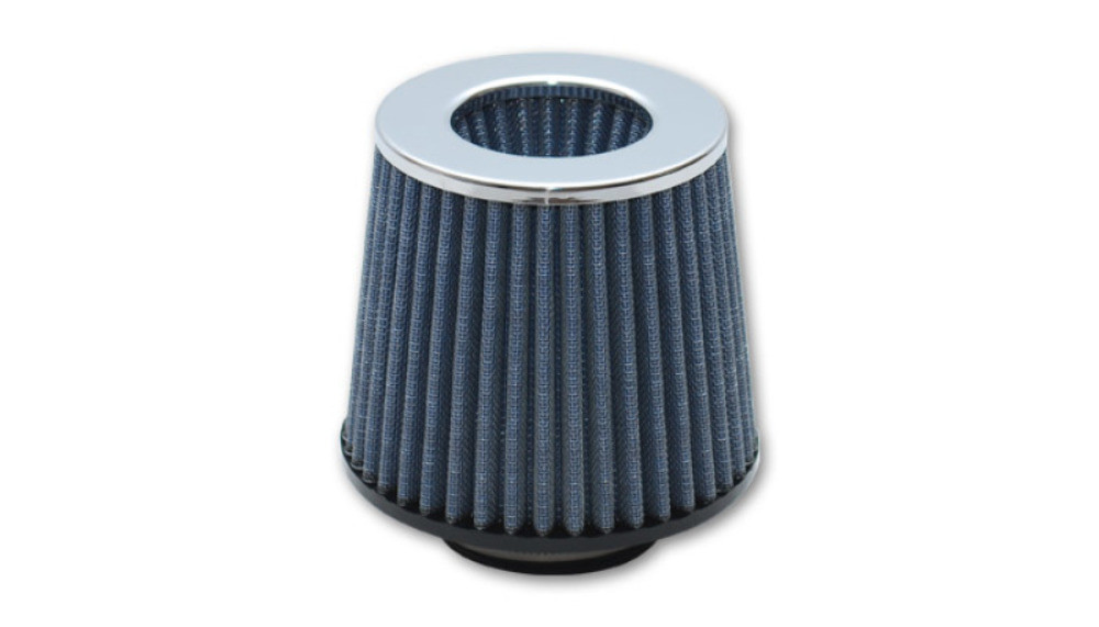 Vibrant Open Funnel Performance Air Filter, 3" Inlet I.D. - Chrome Cap