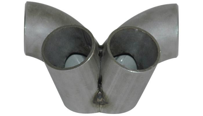 Vibrant  2-1 Merge Collector, 1.875" Inlet I.D. x 2.25" Outlet O.D., 8.5" Length