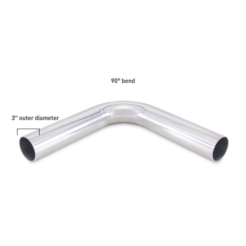 Mishimoto Universal Aluminum Intercooler Tubing 3in. OD - 90 Degree Bend