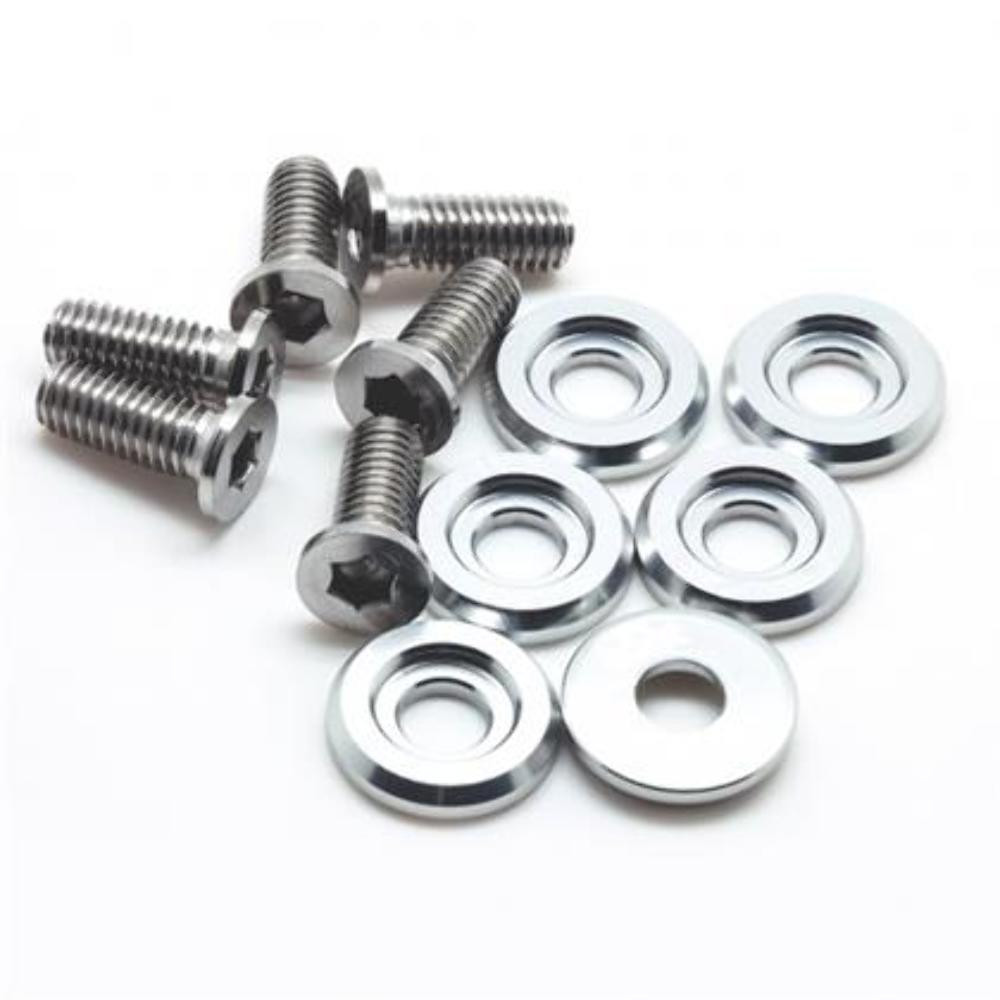 BLOX Racing Large Diameter Fender Washers - Silver M6 Thread