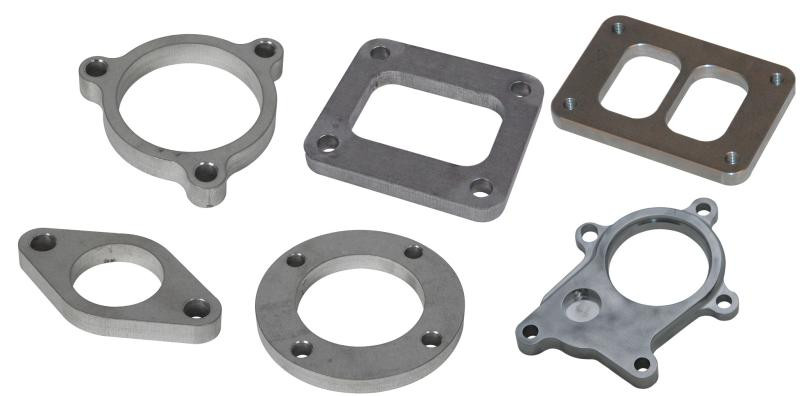 Vibrant T304 SS 4 Bolt Flange for 3.5in O.D. Oval tubing