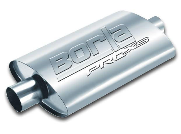 Borla Universal Pro-XS Oval 2.25in Inlet / Outlet Offset Notched Muffler