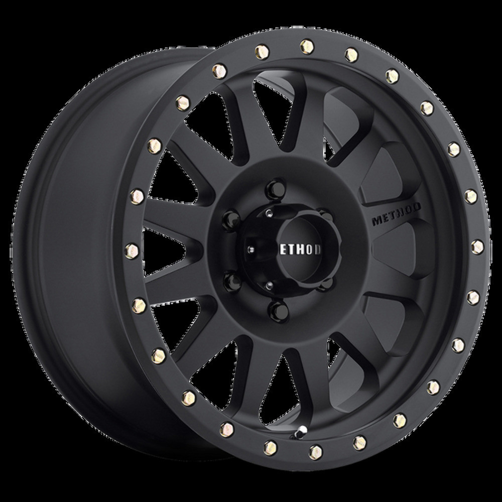 Method MR304 Double Standard 15x8 -24mm Offset 5x4.5 83mm CB Matte Black Wheel