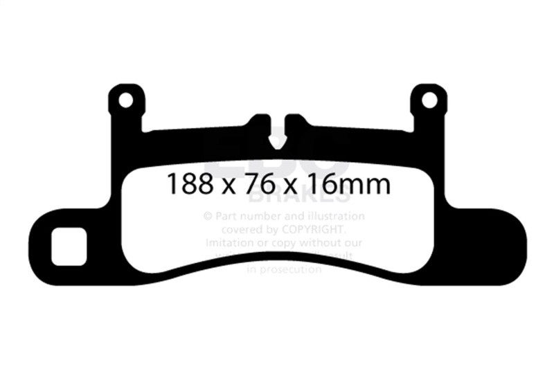 EBC Racing RP-1 Race Rear Brake Pads for 12-15 Porsche 911/991 Carrera 3.4L