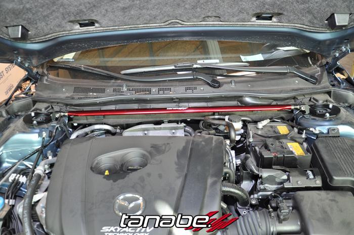 Tanabe Sustec Front Strut Tower Bar for 2014 Mazda 3 / 6 Skyactiv - TTB173F