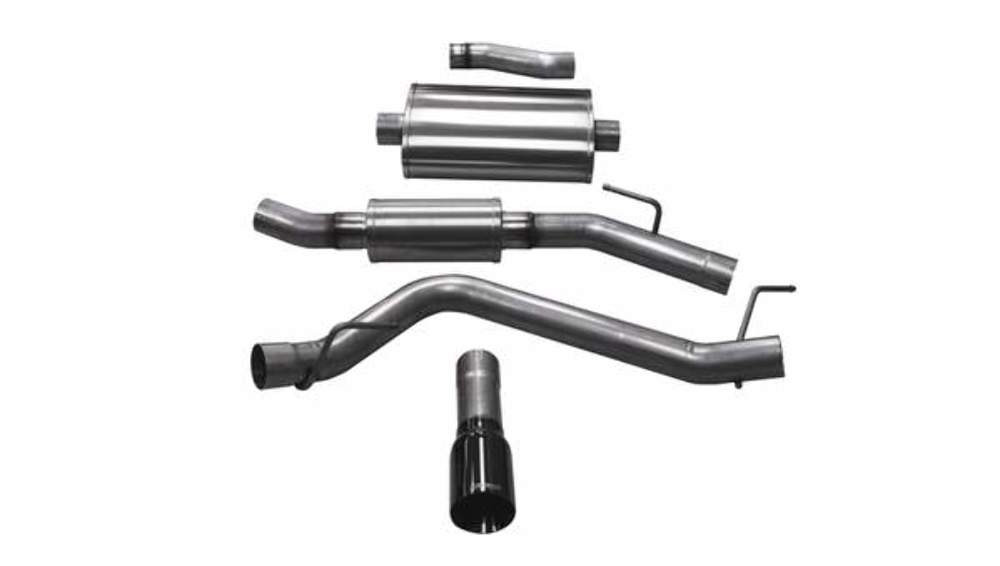 Corsa 3" Single Touring Side Exit w/ Black Tip Exhaust for 2020 Gladiator JT