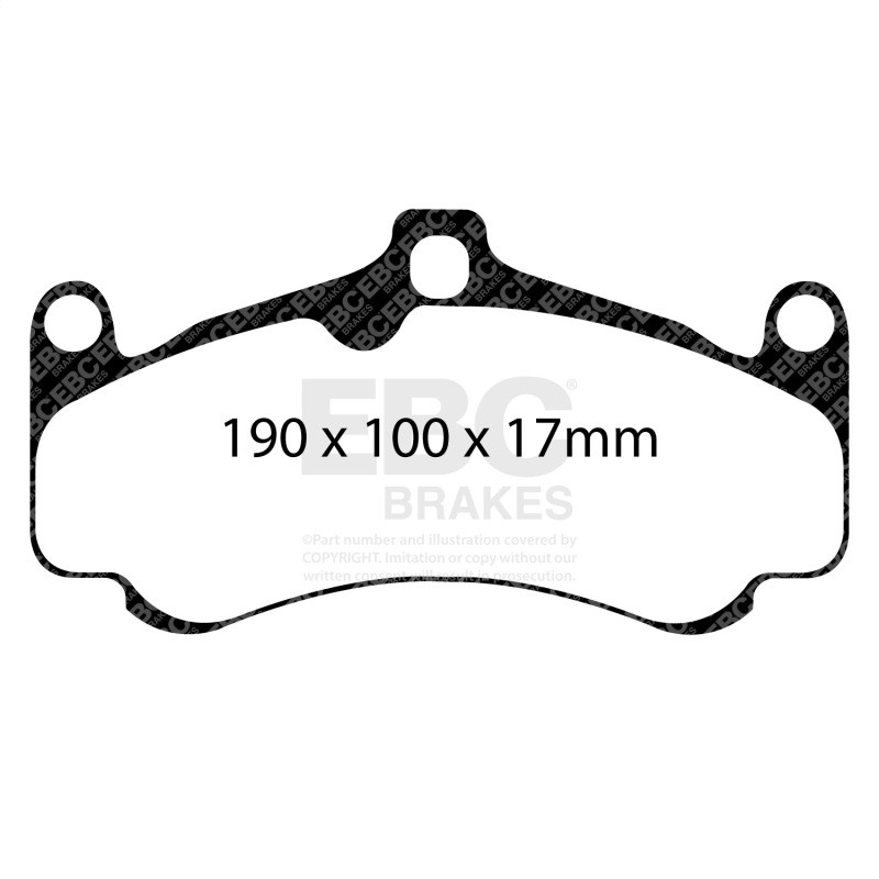 EBC RP-1 Race Front Brake Pads for 10-12 Porsche 911/997 GT3 w/ Cast Iron Rotors