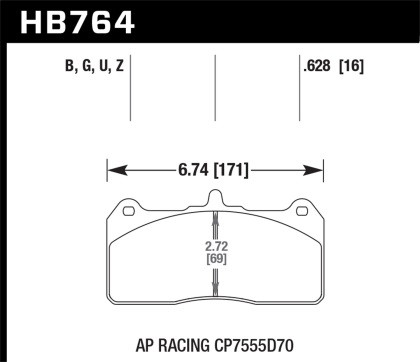 Hawk HPS 5.0 Street Brake Pads for AP Racing Caliper w/ 36mm Rotor