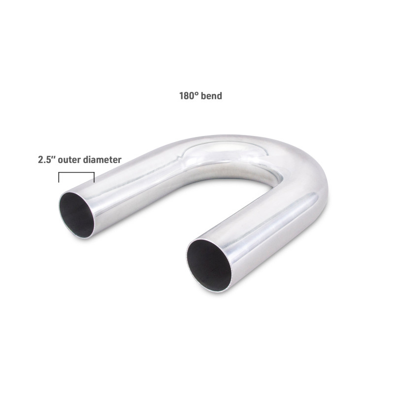 Mishimoto Universal Aluminum Intercooler Tubing 2.5in. OD - 180 Degree Bend