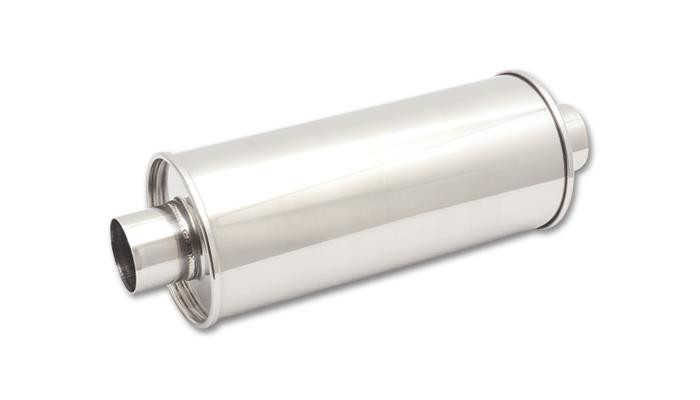Vibrant  STREETPOWER Round Muffler, 4" inlet/outlet (Center-Center)