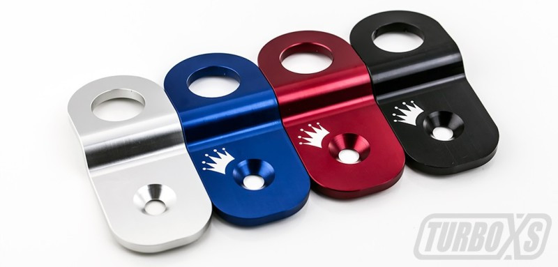 Turbo XS Billet Aluminum Radiator Stay - Black for 15-16 Subaru WRX/STI